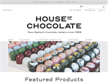 Tablet Screenshot of houseofchocolate.co.nz